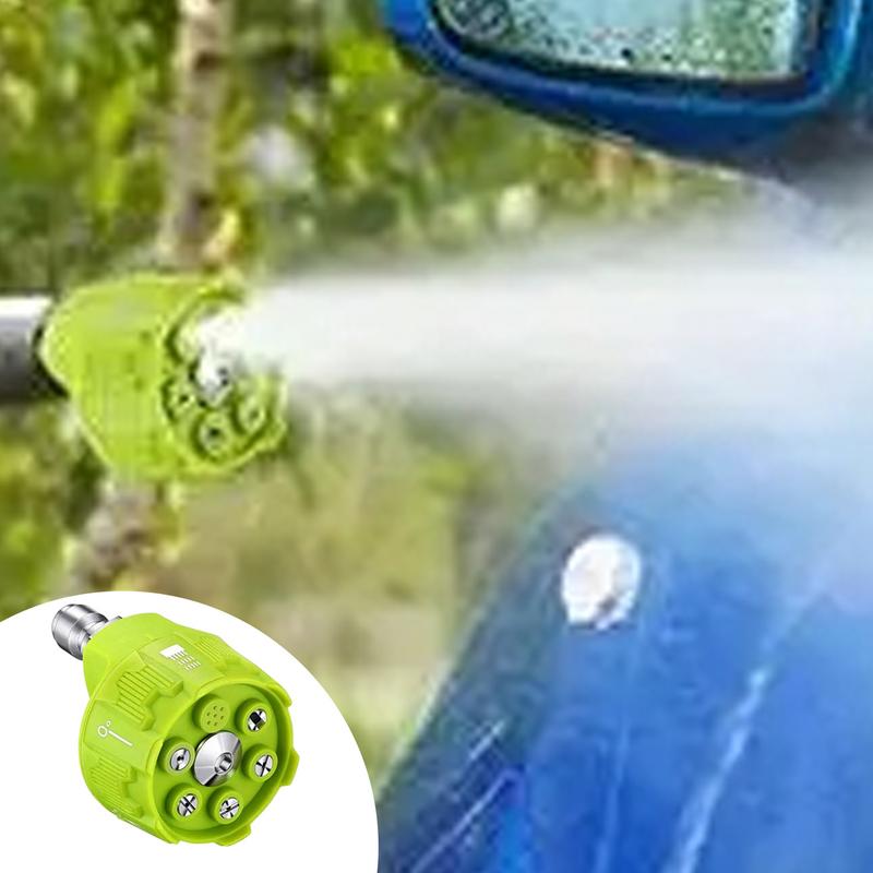 Pressure Washer Tips 6 In 1 Multifunctional Power Washer Tip Max 3500 PSI 1/4in Plug Connect Tips Nozzle Tips 360 Degree