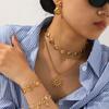 Seashell necklace and bracelet for women, light luxury versatile earrings, high-end titanium steel jewelry