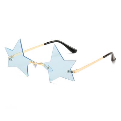 Personalized Pentagram Rimless Sunglasses, Marine Sunglasses, Funny Sunglasses