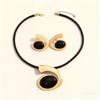 European and American Bohemian Style Spiral Snail-shaped Acrylic Gem Jewelry Set Women's Necklace Bracelet Combination