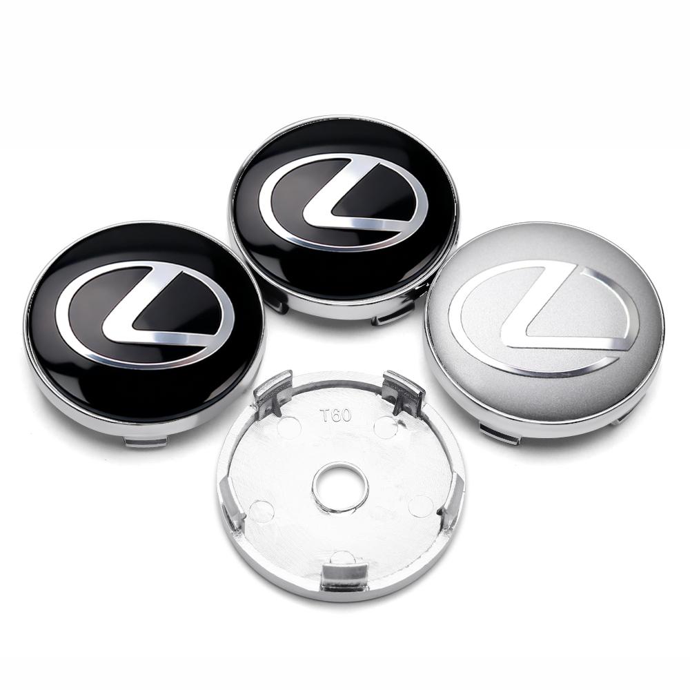 Interior Stickers Car Styling 4Pcs 56mm Car Tire Hub Center Cap Stickers Car Refit Accessories For Lexus ES300h RX350h NX350h UX MZ4