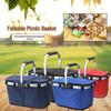 Large Insulated Picnic Basket with Foldable, Portable Design for Outdoor Use and Camping