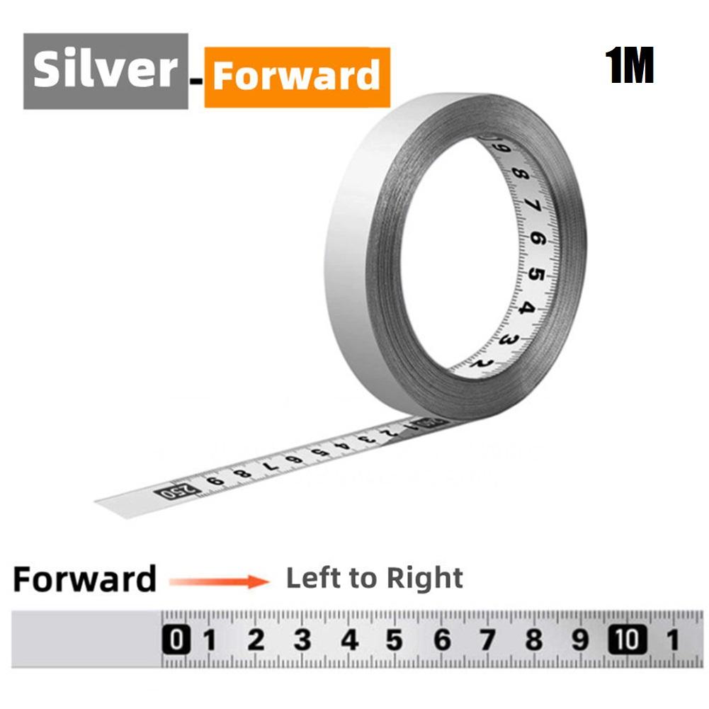 Clear Scale Tape Measure Wet Cloth M Metric Self Ruler Tape Measure Silver Metric Metal Tape Woodworking Track