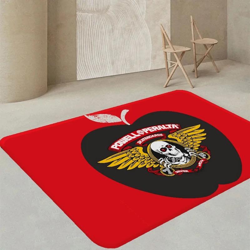 Powell P-Peralta Skateboard Bath Mat Non-Slip Laundry Room Rug Decor for Bathroom Balcony Living Room Toilet