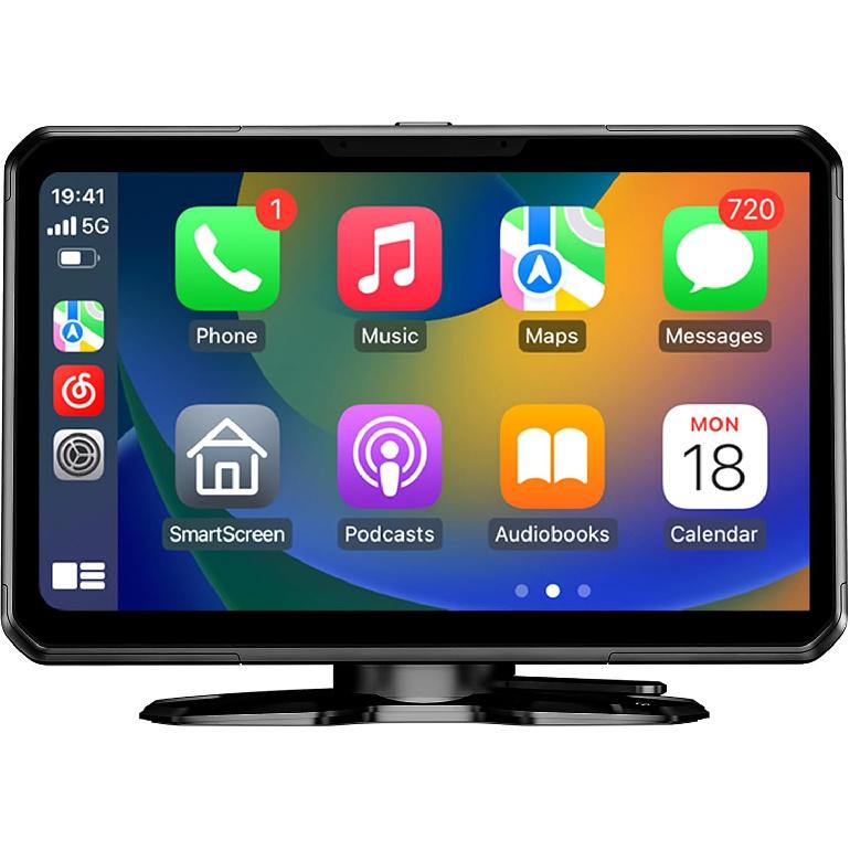 7-дюймовый экран Car Play AirPlay и Android Auto 7-дюймовый IPS-сенсорный экран Автомобильная стереосистема Car Play с 5.0 BT/Голосовым вызовом/Зеркалированием экрана/Навигацией для всех