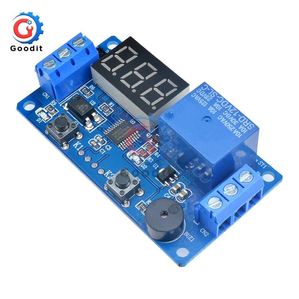 DC 12V Time Relay LED Display Automation Cycle Delay Timer Control Off Switch Delay Voltage Protection Relay module Relays 5