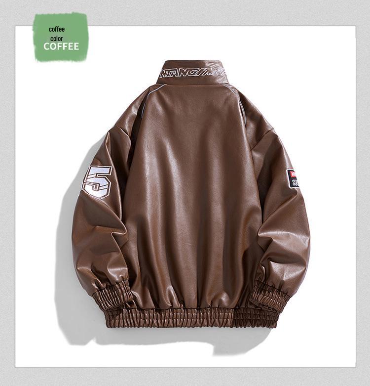 Herren Trendy PU-Leder Motorradjacke - Vielseitiges Frühjahrs- & Herbst-Oberteil