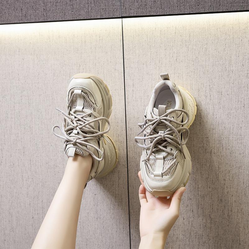 Small Man 5 Thick-soled Dad Shoes Women's Autumn New Rhinestone Inner Height-increasing Sports Shoes Women's Casual Student Shoes Women