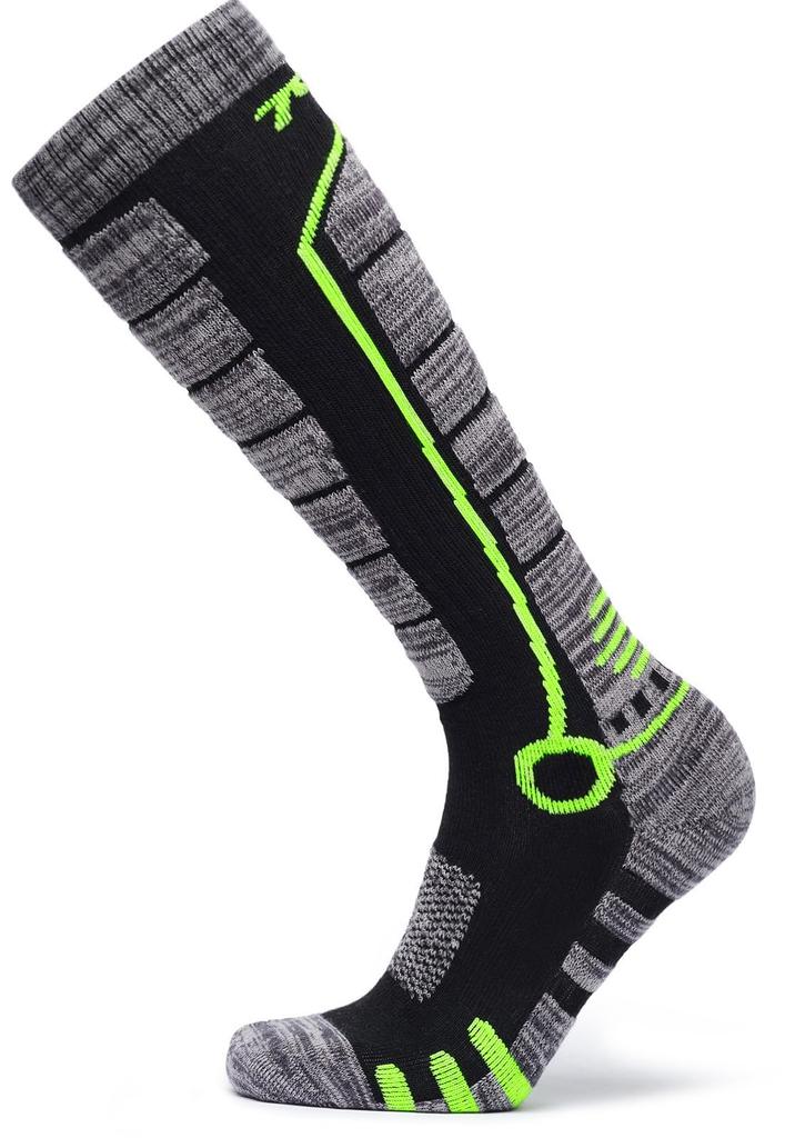 Tesla Ski- und Snowboard-Kompressionssocken Motorrad Outdoor und Socken, 2-Paar-Set, Dick, Kaltwetter, Kniehoch, Schweißableitend, Schnelltrocknend,