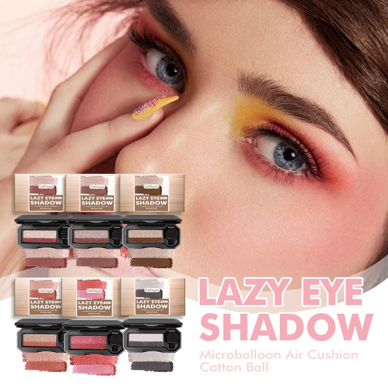 Double Color Eyeshadow With Small Mushroom Head Eye Shadow Brush Women Waterproof Two-Color Eye Makeup Cosmetics