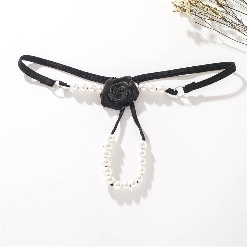 Sexy Spitze G String Frauen Open Crotch Perle Tangas Höschen Slips Heiße Erotische Unterwäsche