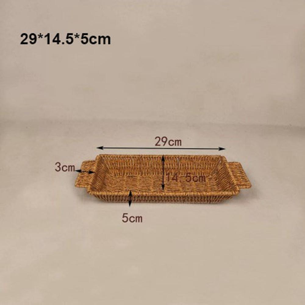 

Хаки Ротанг Плетеная Сервировочная Корзина Жесткость Ресторан Сервировочный Стол Настольная Выкладка 29*14.5*5cm