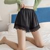 Women's Ice Silk Safety Shorts, Anti-Exposure Non-Roll Edge Plus Size Thin Lace Summer Layering Shorts