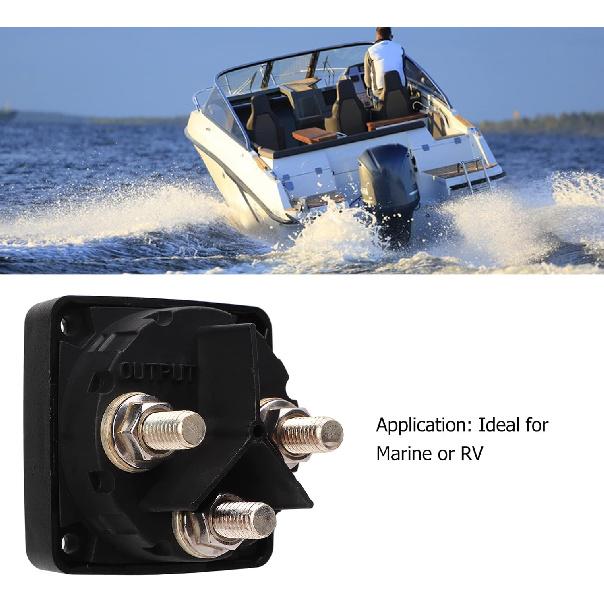 KIMISS Battery Isolator Kit, 300A Battery Selector Switch Heavy Duty 3 Position Marine Battery Cut Off Switch for RV Boat