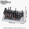 MOOXI WW2 Military Series Weapon Rack Guns Collection Model MOC Bricks DIY Assembled Building Blocks Toys For Boy Birthday Gifts
