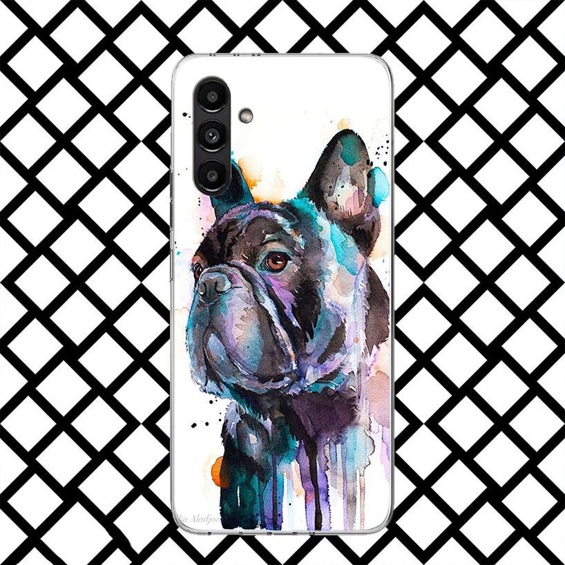 French Bulldog Dog Pug Phone Case for Samsung Galaxy A17 A37 A57 A16 A26 A36 A56 A15 A25 A35 A55 A14 A24 A34 A54 A13 A23 A33 A53