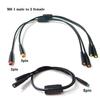 6mm M6 2 3 5 Pin 1 male to 2 female Splitter Julet Electric Butt Cable Plug Connector for ebike waterproof  Signal Sensor cord V