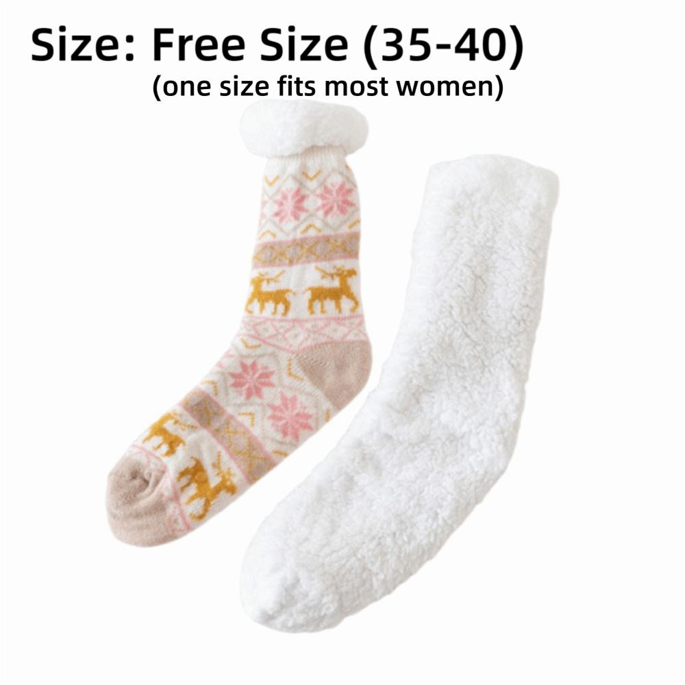 Warm Thermal Lining Non-Slip Floor Socks Anti-Slip Grip Thermal Winter Socks Winter Season