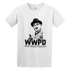 Summer Men T-Shirt What Would Poirot Do? Hercule Detective Button Closure White