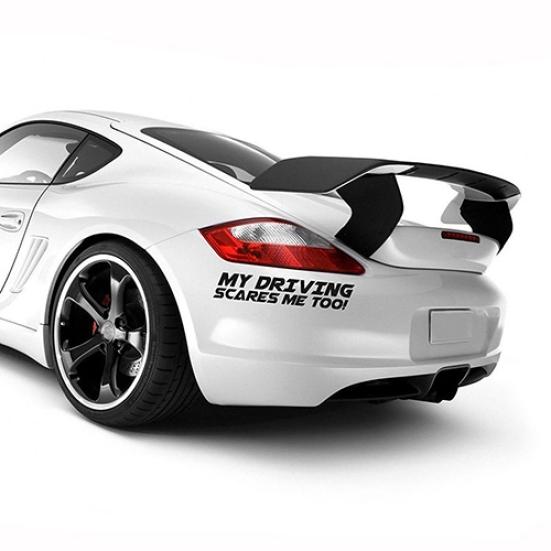 Universal Funny My Driving Scares Me Too Car Window Vinyl Decal Letters Sticker