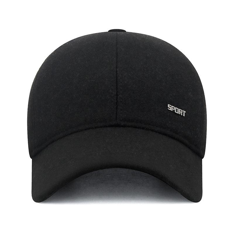 Herren Herbst Winter Hut Mittelalterliche und Ältere Dickes Fleece Papa Baumwollmütze Ohrenschutz Wolle Kältefest Warm Baseballkappe