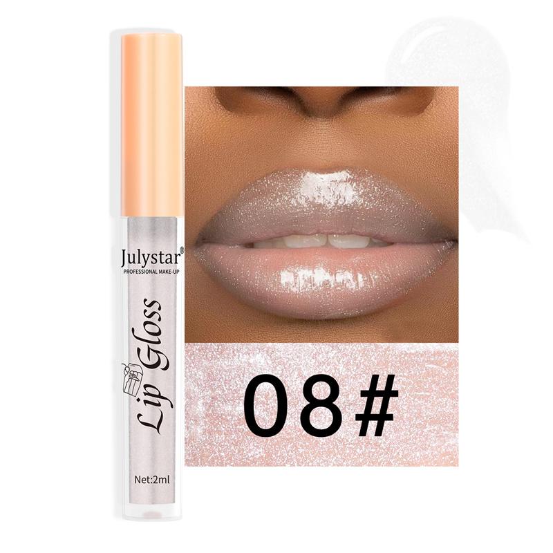 Makeup Lip 8 Color Pearl Lip Gloss Lip and Cheek Lipstick Easy Color Non-stick Cup Sexy Lip Glaze