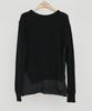 MANUELLE ET GUILLAUME Alpaca Pleats Knit Real Black
