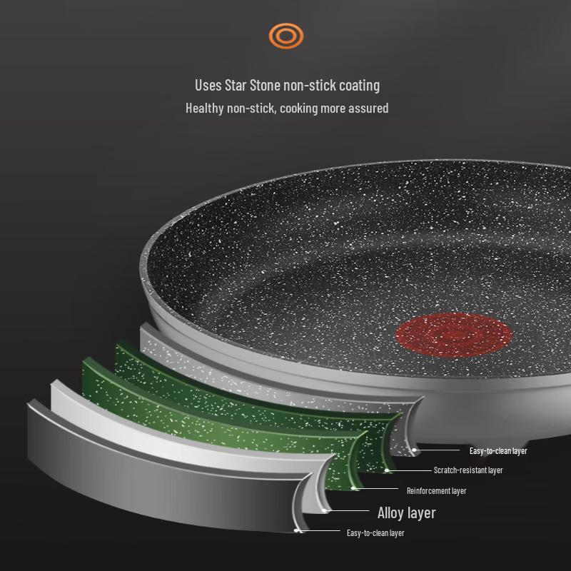 Supor Star Stone Non-stick Frying Pan with Lid