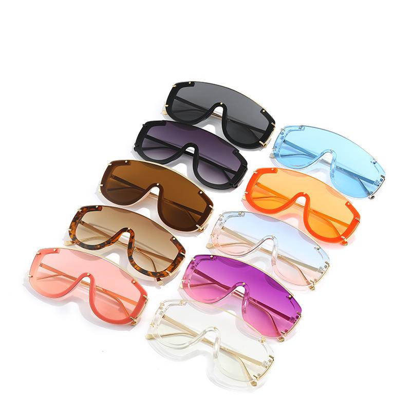 Oversized Frame Integrated Sunglasses for Men Women New Modern Fashion Eyewear UV400 Goggles Sun Glasses