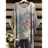 Fashion New Arrival Plus Size Bastet Egyptian Cat Goddess Print Women's Top Elegant Casual Style Round Neck Long Sleeve T-Shirt