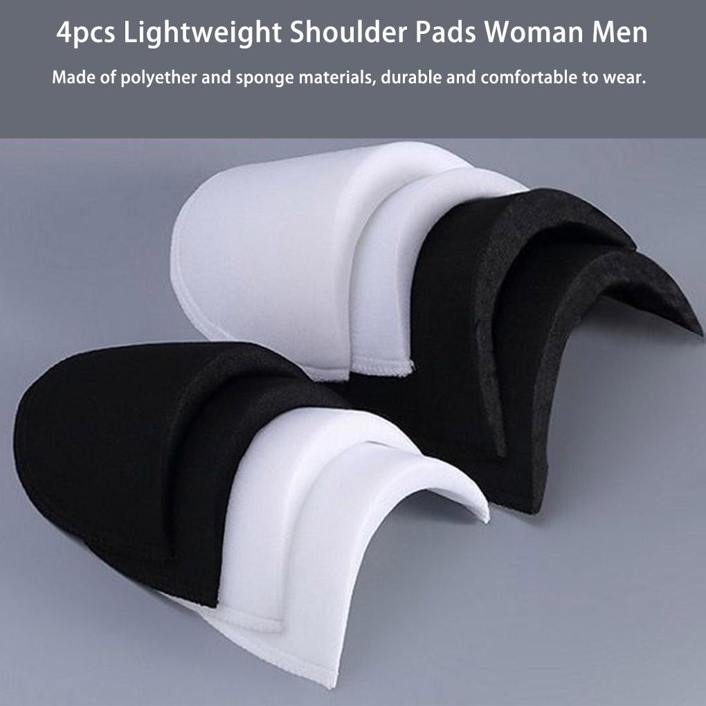 4pcs Shoulder Pads Replacement Sponge Inner Padding Suit Nonslip Sewing Lining Pads Dresses Costumes Accessories
