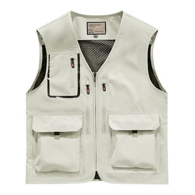 Herren Multifunktionsweste Lässige Outdoor-Taschen-Fotografieweste, Angel-Arbeitskleidung, Camisole