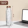 Copper Water Bottle 1 Litre Alkaline and Anti Oxidant 100% Leak Proof, Office,Modern Tamba Bottle   (White Natural Marble)