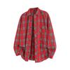 Men S Plaid Loose Drop Shoulder Long Sleeve Casual Shirt Plus Size