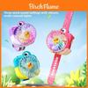Cartoon Kids Watch Fan With Usb Rechargeable Mini Portable 5blade Handheld Cooler For Children