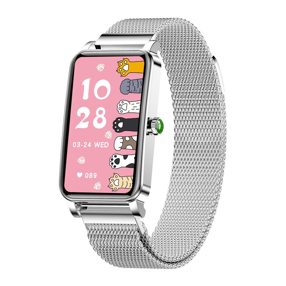 2024 ZX19 Women’s Smart Bracelet: Heart Rate Monitor, Menstrual Cycle Reminder & Multi-Sport Modes