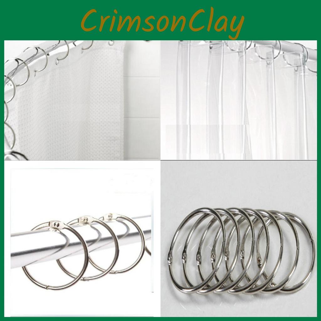 Modern Metal Minimalist Shower Curtain Hook Rings With Open Ends Accessory Decor