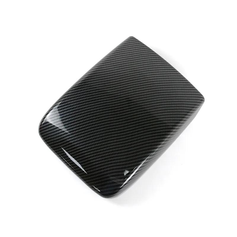 For Adui Q5 FY 2018-22 LHD Car Center Console Armrest Box Panel Cover Decoration Sticker Trim Carbon Fiber Color Interior Decals