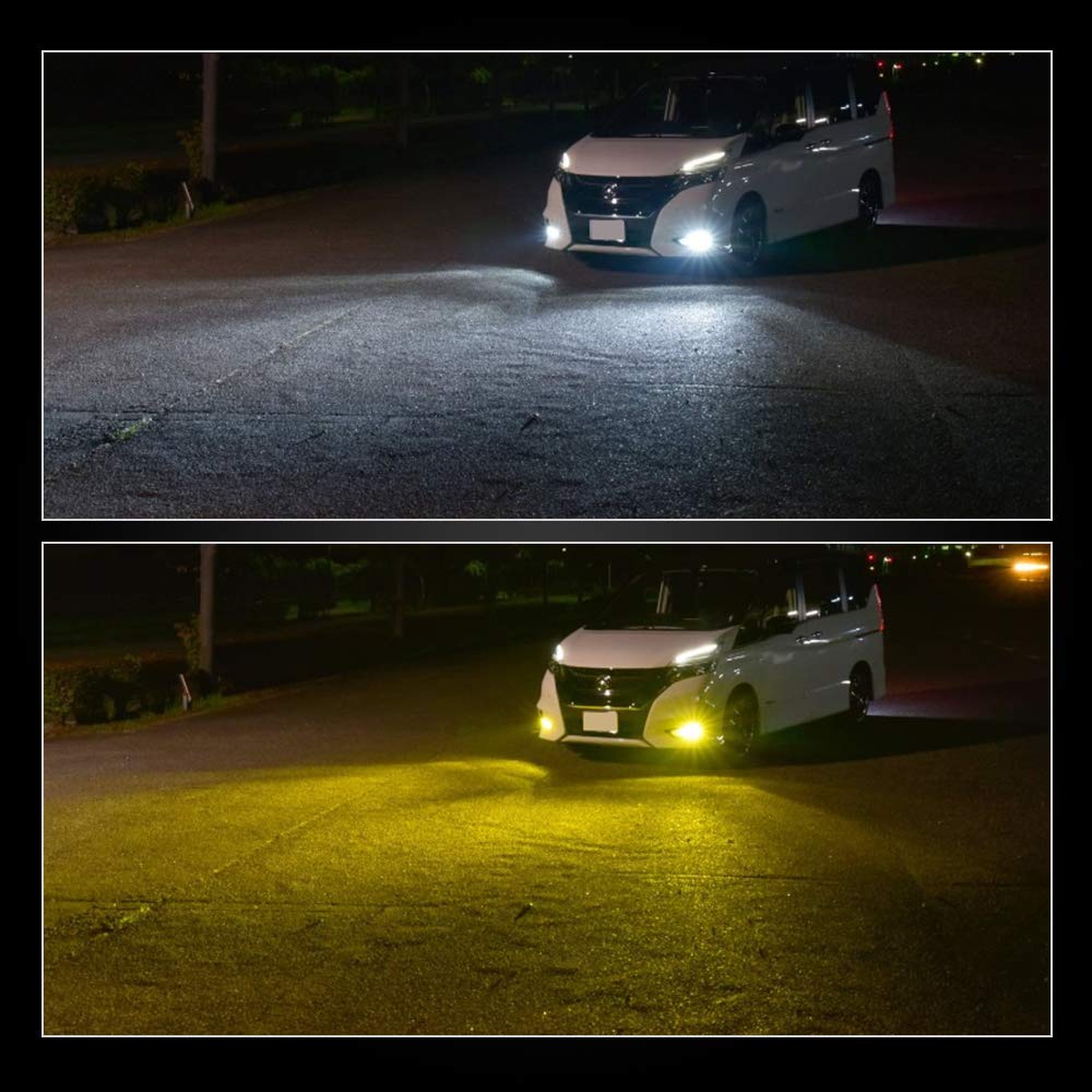 Catland H3 LED Fog Lamp, 2 Color Switching, White, Yellow, LED Bulb, 2 Colors,
