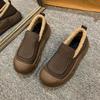 Fleece warm thick-soled fluffy shoes for women in the autumn and winter of 2025, new outer cotton shoes, one pedal, casual Doudou shoes