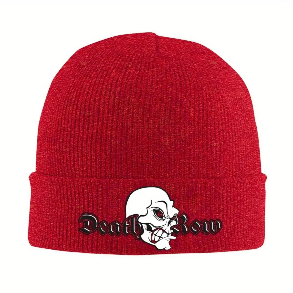 NEW Death Row Records Skull Knitted Hat Beanies Autumn Winter Hat Warm Fashion Cap Unisex Women