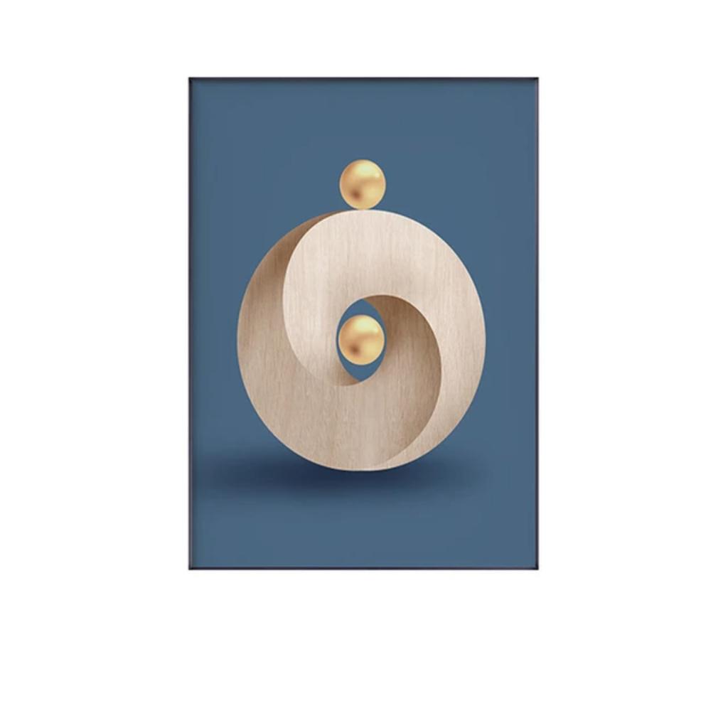 Abstract Blue White Geometric Canvas Painting Posters and Prints Nordic Wall Art Pictures Bedroom Living Room Home Decoration No Frame