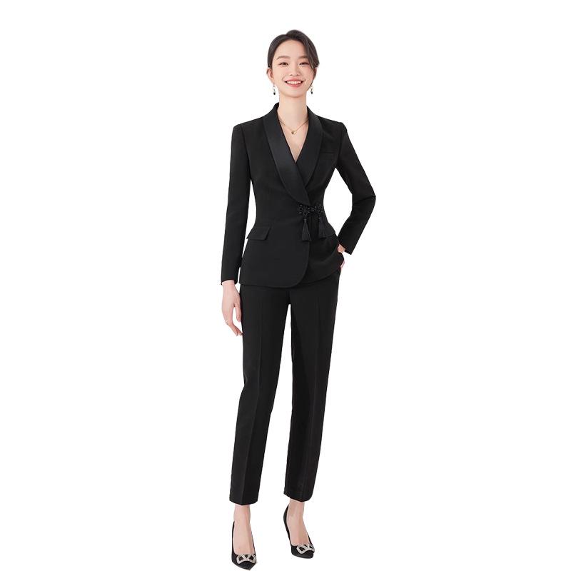 New Chinese Style Women's Suit Set: Spring-Autumn Fashion, Elegant Formal Wear