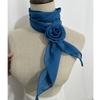 26 Colors Decorative Headscarf Solid  Pink Rose Knitted Scarf Shawl Shawl Flower Sunscreen Headscarf Ladies Office Scarf