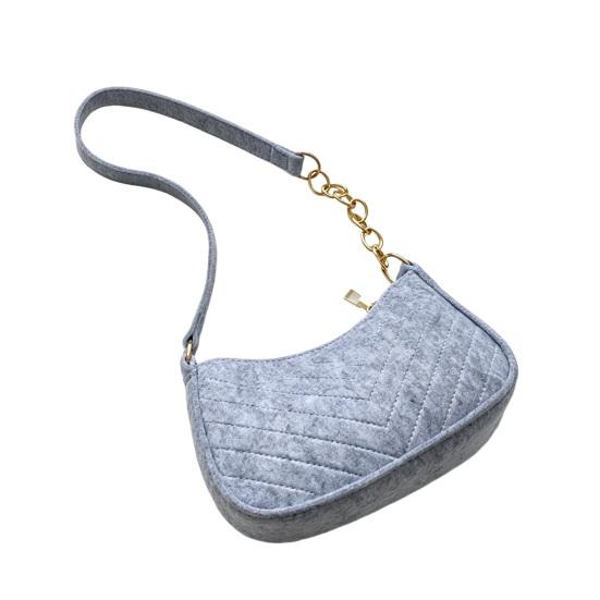 Women Felt Underarm Bag Fashion Shoulder Bag Stylish Top Handle Bag Quilted Handbag Stylish Hobo Bag for Shopping Dating Commuting