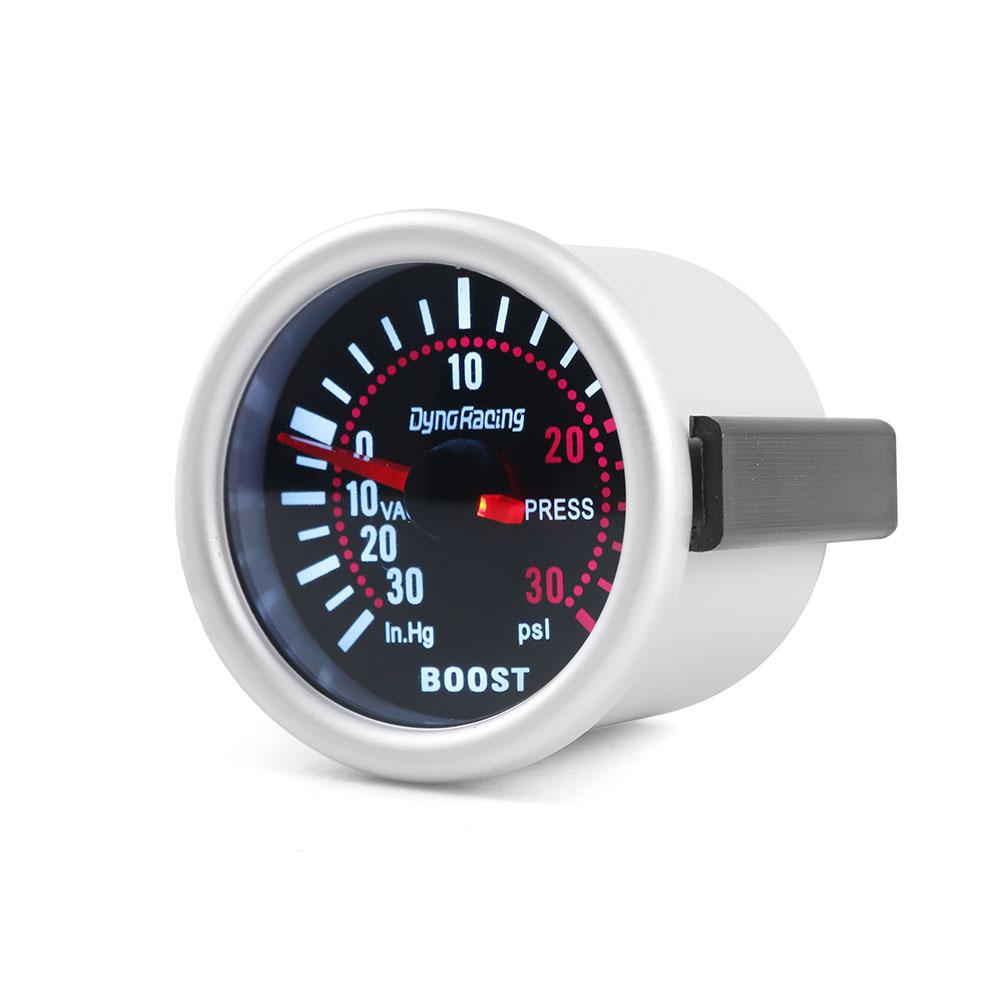 Dynoracing 2'' 52mm Universal Smoke Len Turbo Boost Gauge PSI Pointer Boost Gauge 12V LED Digital Gauge Meter Car Gauge