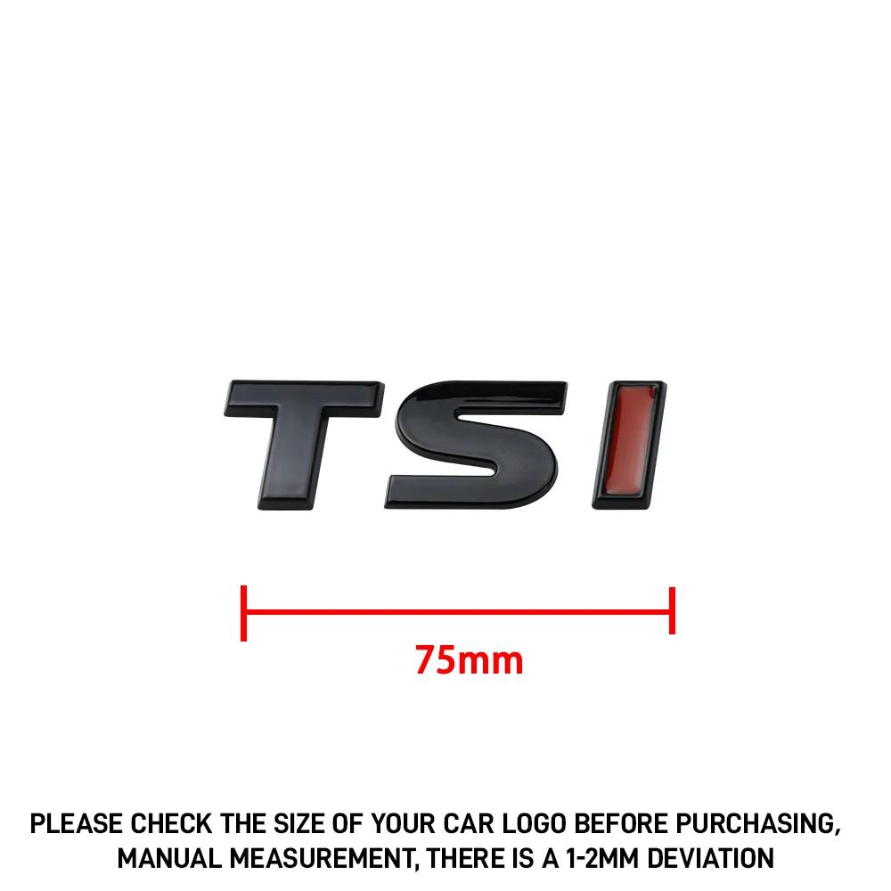 1ks TSI Písmenný Znak ABS 3D Zadní Samolepka na Kufr Auta pro Volkswagen TIGUAN TSI Golf 7 5 8 6 Passat B6 Rline Auto Styling Samolepka
