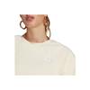 Adidas Originals Solid Logo Embroidered Crewneck Sweatshirt Women Sweatshirt White IC2259