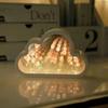 Handmade DIY Night Atmosphere Lamp Clouds Tulip Lamp LED Night Light Mirror Table Lamp Bedroom Decor Lights New