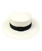 Yunibeosyeolkemiseuteuli White Flat Long Panama Hat Bk Panama Hat